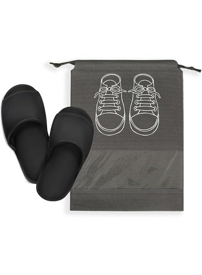 2Pcs Reusable Large Shoe Bags – Waterproof Non-Woven Drawstring Pouches to Keep Shoes Clean, Dry, and Protected for Travel, Gym, and Sports Activities - Image 2